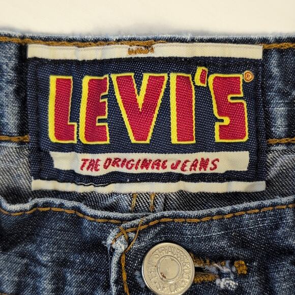 Vintage Levi's Skinny Jeans Men's 32x32 Blue Denim Bleached Distressed Stretch - Picture 2 of 16